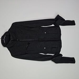 Lululemon charcoal black size 4 zip up heavy jacket